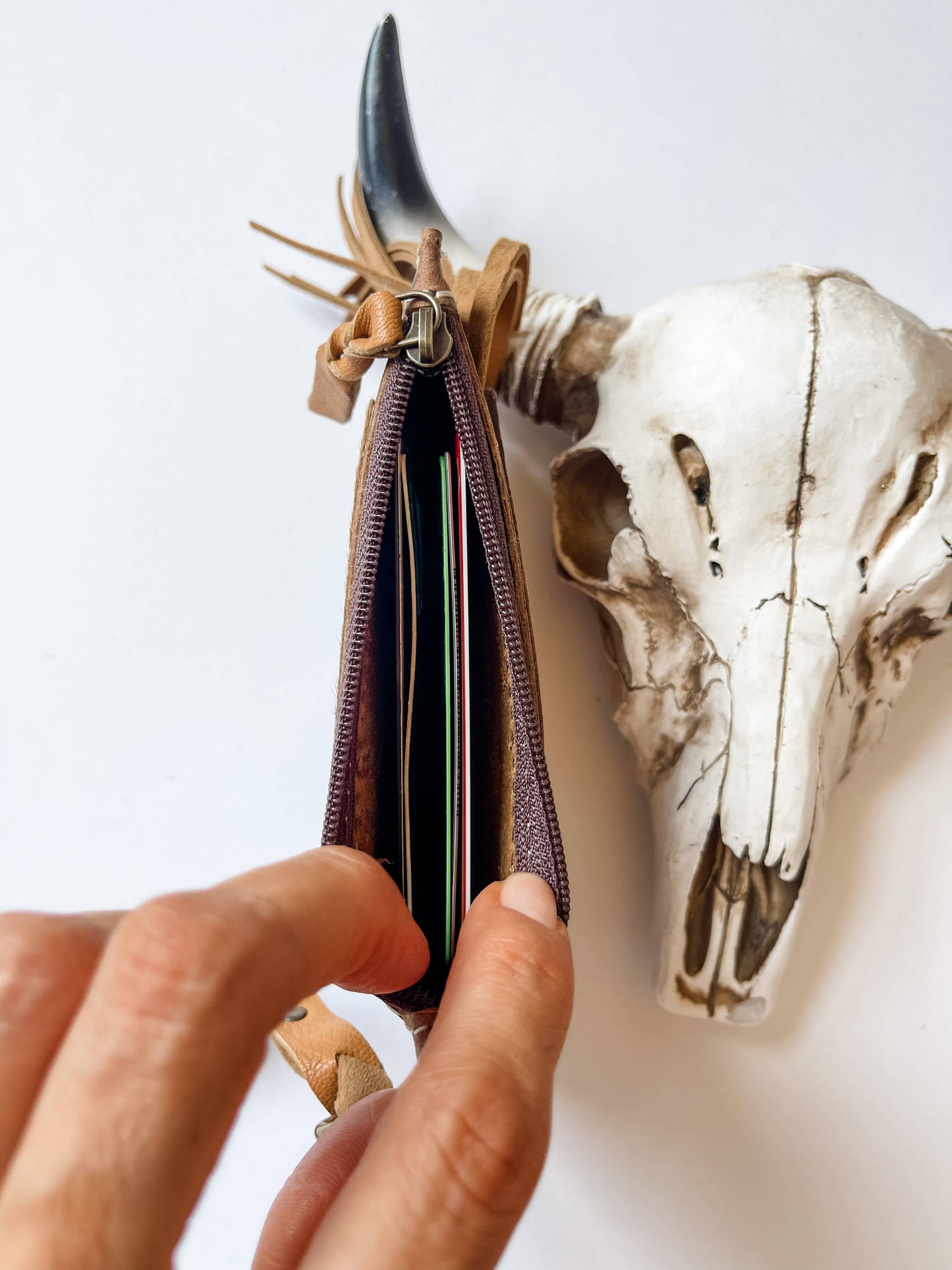 Kenzie Western Keychain ID Leather Wallet