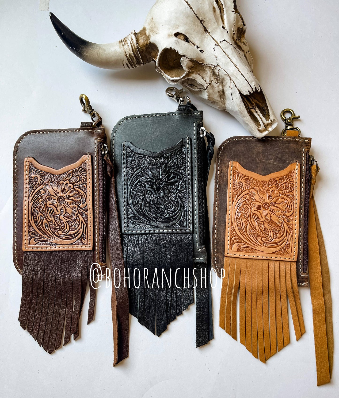 Kenzie Western Keychain ID Leather Wallet