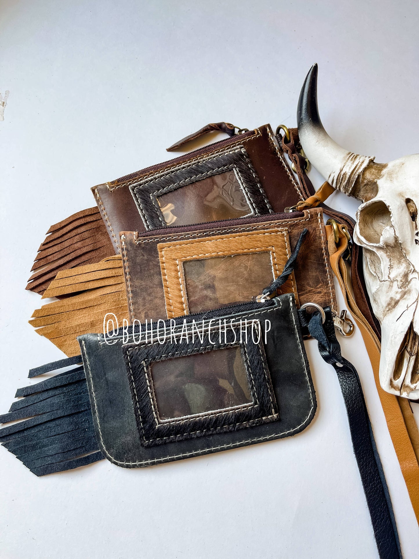 Kenzie Western Keychain ID Leather Wallet