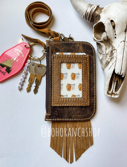 Kenzie Western Keychain ID Leather Wallet