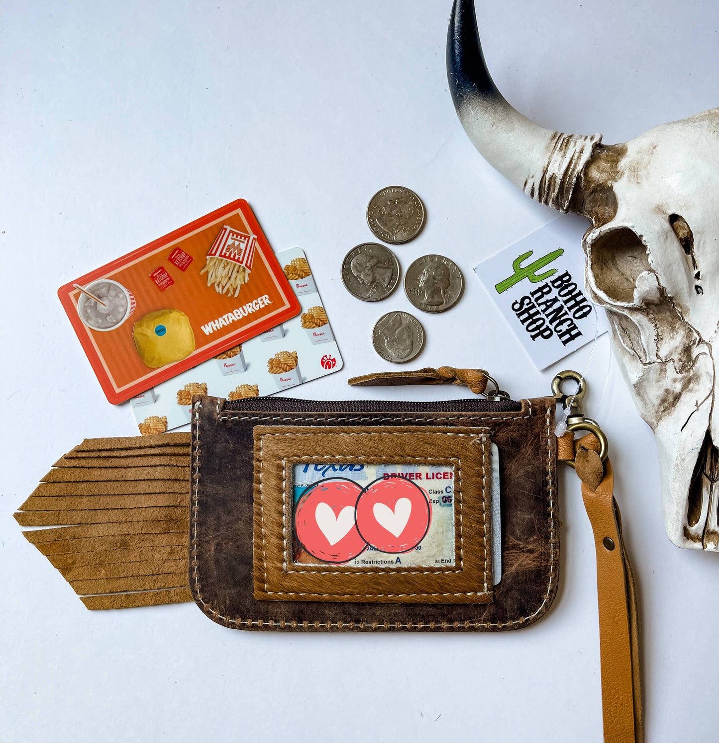 Kenzie Western Keychain ID Leather Wallet