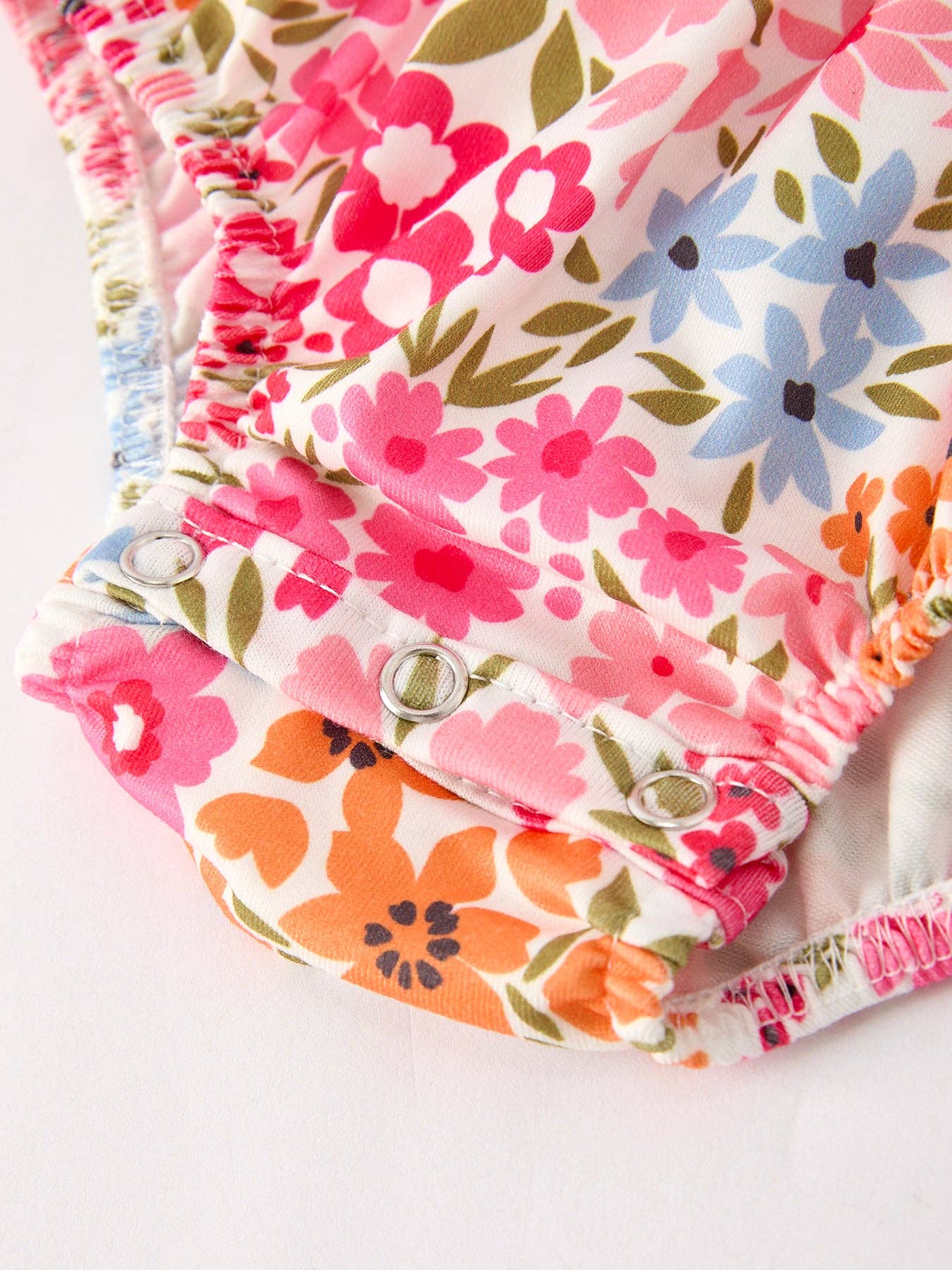 Baby Bow Smock Embroidered Floral Baby Girl Romper