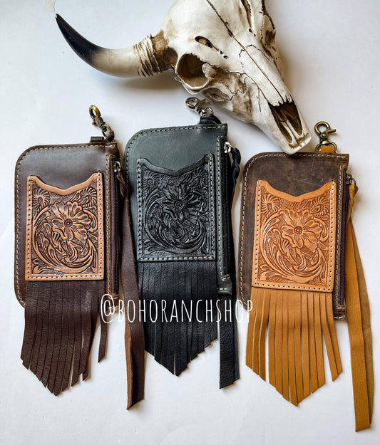 Kenzie Western Keychain ID Leather Wallet