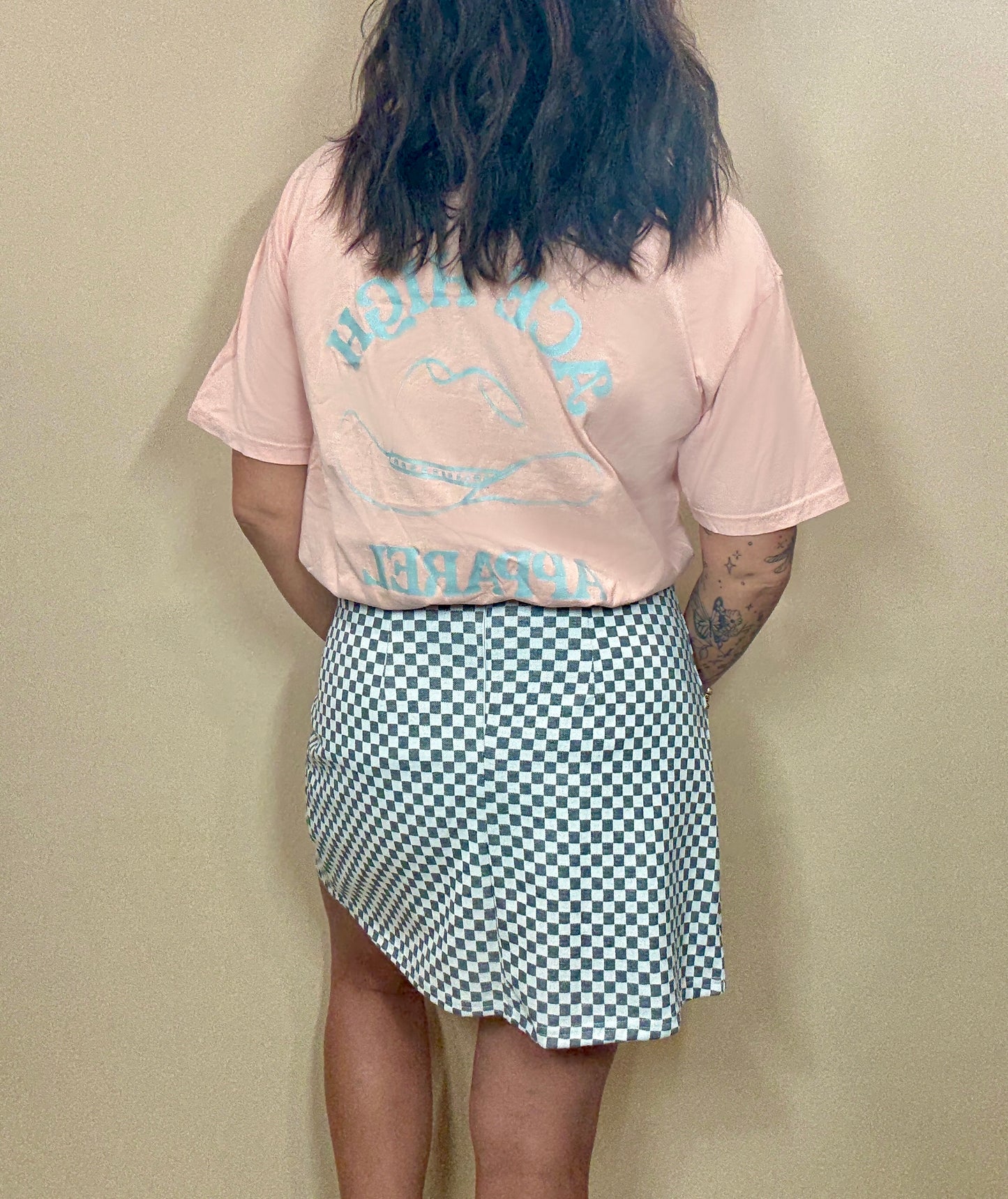 Checkerboard Knit Skort