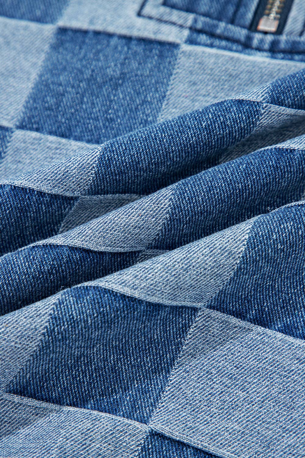 Checks and Blues Denim Hoodie