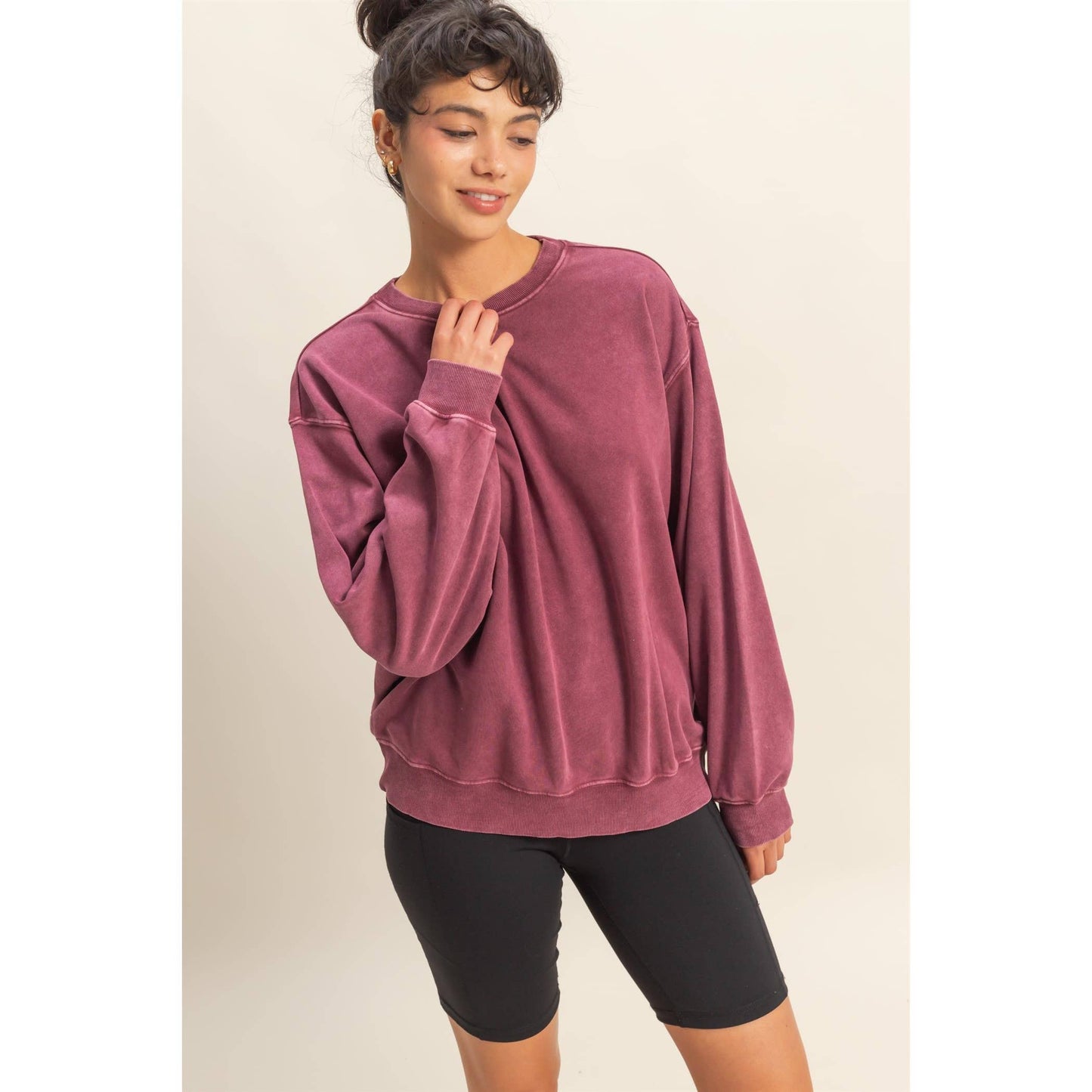 Oversized Mineral Washed Sweatshirt