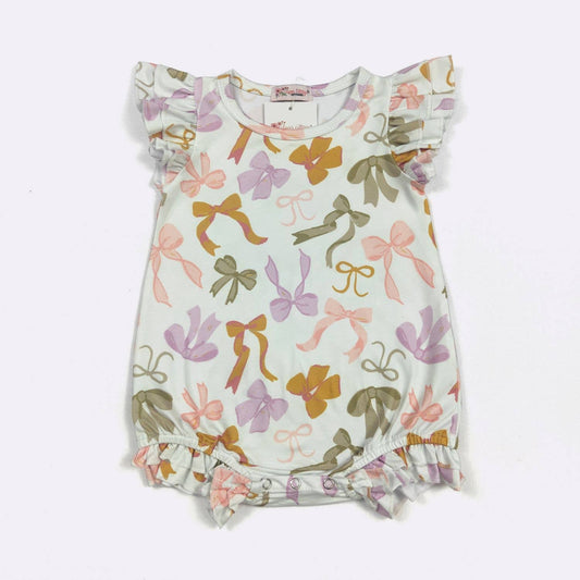 Sage Coquette Baby Romper