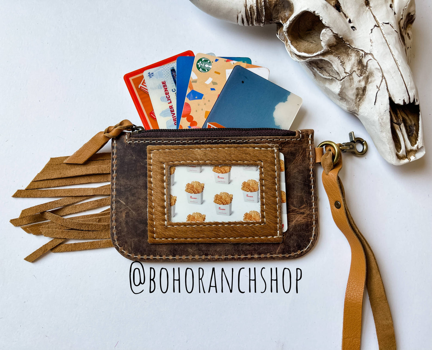 Kenzie Western Keychain ID Leather Wallet